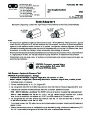 SPX OTC 6763 Test Adapters Owners Manual page 1