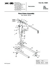 SPX OTC 1807 60299 014 00133 Floor Crane Assembly Owners Manual page 1