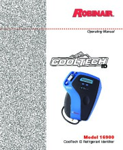 Robinair SPX 16900 CoolTech Refrigerant Identifier Owners Manual page 1