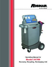 Robinair SPX 34788 Recovery Recycling Recharging Unit Model Owners Manual page 1