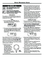 Robinair SPX Digital Refrigerant Gauge Owners Manual page 1