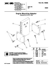 SPX OTC 205061 Engine Mounting Adapter Owners Manual page 1