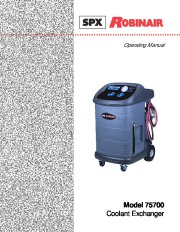Robinair SPX 75700 Coolant Exchanger Owners Manual page 1