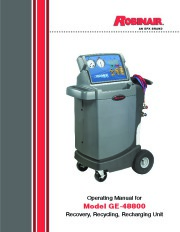 Robinair SPX GE 48800 Recovery Recycling Recharging Unit Owners Manual page 1