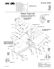 SPX OTC 1585 1586 1587 61933 Power Train Lift Owners Manual page 1