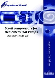 Emerson Copeland ZH15 K4E ZH45 K4E Scroll Compressors For Dedicated Heat Manual page 1