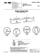 SPX OTC 4324 Engine Support Bar Max Capacity 1000 Lbs 517329 517326 517327 517325 517326 517327 517329 517325 Owners Manual page 1