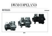 Emerson Copeland Spare Parts List DN DM D9 Compressor Parts page 1
