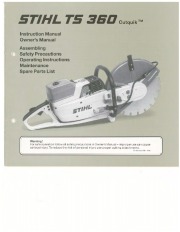 STIHL TS 360 Cut Off Saw Miter Circular Saw Owners Manual page 1