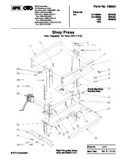 SPX OTC 014 00084 SPA256 014 00085 SPE256 1833 SPM256 1834 Shop Press Owners Manual page 1