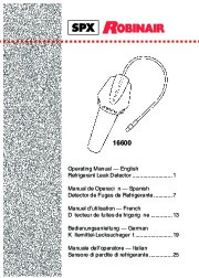 Robinair SPX 16600 Refrigerant Leak Detector Owners Manual page 1